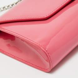 Christian Louboutin Pink Patent Leather Vero Dodat Chain Clutch