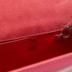 Christian Louboutin Pink Patent Leather Vero Dodat Chain Clutch