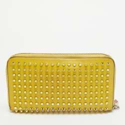 Christian Louboutin Yellow Leather Panettone Continental Wallet