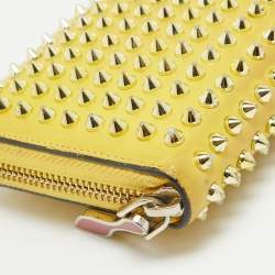 Christian Louboutin Yellow Leather Panettone Continental Wallet