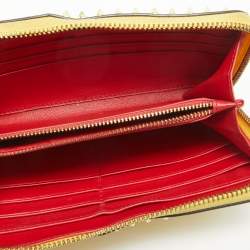 Christian Louboutin Yellow Leather Panettone Continental Wallet