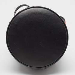 Christian Louboutin Black Lace, Feather and Leather Marie Jane Bucket Bag