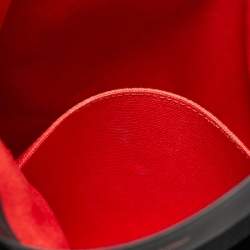 Christian Louboutin Black/Red Canvas Cabalace Tote