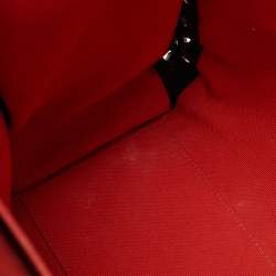Christian Louboutin Black/Red Canvas Cabalace Tote