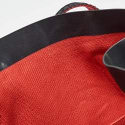 Christian Louboutin Black/Red Canvas Cabalace Tote