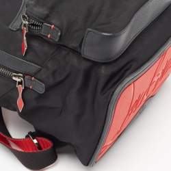 Christian Louboutin Black/Red Nylon and Leather Backloubi Backpack
