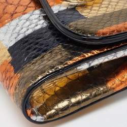 Christian Louboutin Multicolor Python Riviera Chain Clutch