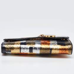 Christian Louboutin Multicolor Python Riviera Chain Clutch