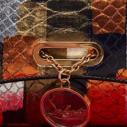 Christian Louboutin Multicolor Python Riviera Chain Clutch