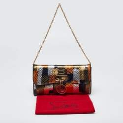 Christian Louboutin Multicolor Python Riviera Chain Clutch