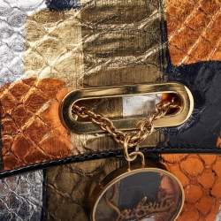 Christian Louboutin Multicolor Python Riviera Chain Clutch