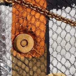Christian Louboutin Multicolor Python Riviera Chain Clutch