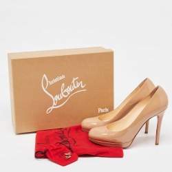 Christian Louboutin Beige Patent New Simple Pumps Size 36.5 