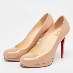 Christian Louboutin Beige Patent New Simple Pumps Size 36.5 