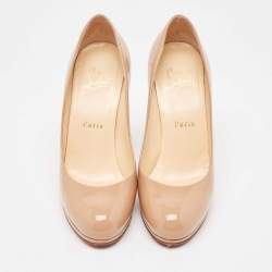 Christian Louboutin Beige Patent New Simple Pumps Size 36.5 