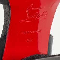 Christian Louboutin Black Leather Summer Mariza Sandals Size 36