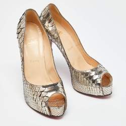 Christian Louboutin Metallic Python Very Prive Pumps Size 39