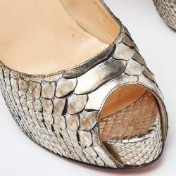 Christian Louboutin Metallic Python Very Prive Pumps Size 39