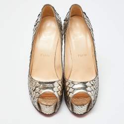 Christian Louboutin Metallic Python Very Prive Pumps Size 39