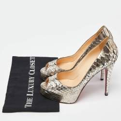 Christian Louboutin Metallic Python Very Prive Pumps Size 39