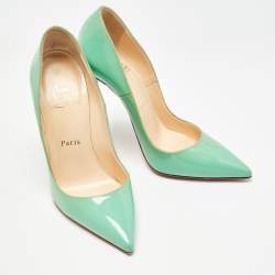 Christian Louboutin Green Patent Leather So Kate Pumps Size 37