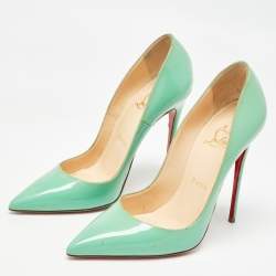 Christian Louboutin Green Patent Leather So Kate Pumps Size 37