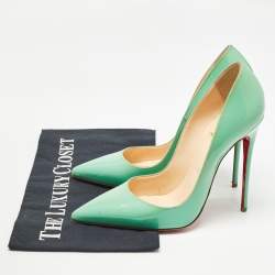 Christian Louboutin Green Patent Leather So Kate Pumps Size 37