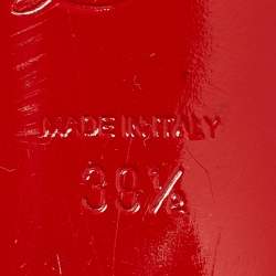 Pre Owned Christian Louboutin Burgundy Patent Leather Marlenarock Pumps Size 39.5