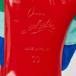 Pre Owned Christian Louboutin Multicolor Suede Degradouce Sandals Size 39