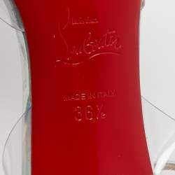 Pre Owned Christian Louboutin Transparent Nosy Ankle Strap Pumps Size 36.5