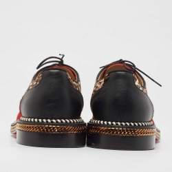 Christian Louboutin Multicolor Suede and Calf Hair Lace Up Oxfords Size 41