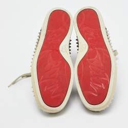 مملوكة مسبقًا Christian Louboutin Black Leather Louis High Sneakers Size 41