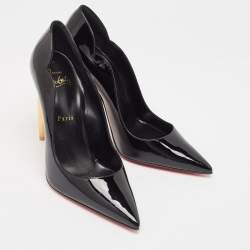 Pre Owned Christian Louboutin Black Patent Lipchick Pumps Size 38.5