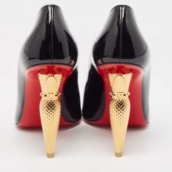 Pre Owned Christian Louboutin Black Patent Lipchick Pumps Size 38.5