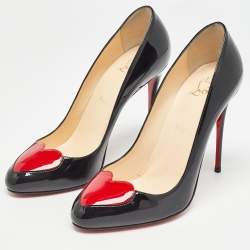 Pre Owned Christian Louboutin Black Patent doracora Pumps Size 39