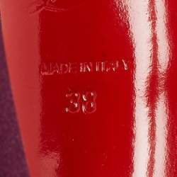 مملوكة مسبقًا Christian Louboutin Purple Satin Jenny Slingback Pumps Size 38  
