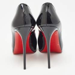 Pre Owned Christian Louboutin Black Patent Leather New Very Prive Pumps Size 37