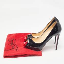 Pre Owned Christian Louboutin Black Patent Leather New Very Prive Pumps Size 37