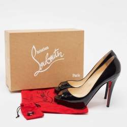 Christian Louboutin Black Patent Leather Very Prive Pumps Size 40.5