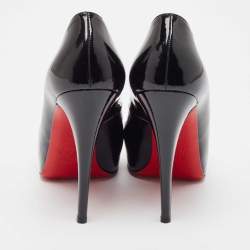 Christian Louboutin Black Patent Leather Very Prive Pumps Size 40.5