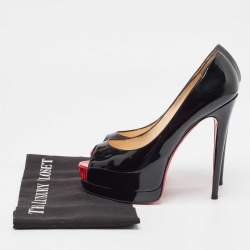 مملوكة مسبقًا Christian Louboutin Black Patent Leather Palais Royal Pumps 38