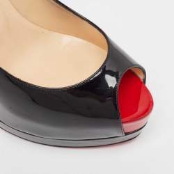 مملوكة مسبقًا Christian Louboutin Black Patent Leather Palais Royal Pumps 38