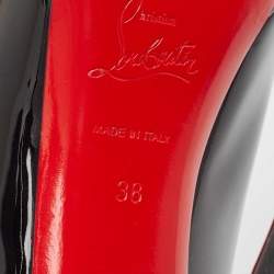 مملوكة مسبقًا Christian Louboutin Black Patent Leather Palais Royal Pumps 38