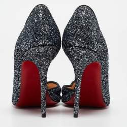 Christian Louboutin Grey Coarse Glitter Iriza Pumps Size 38