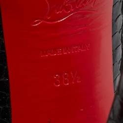 Christian Louboutin Black Python Madame Butterfly Pumps Size 38.5