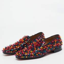 Christian Louboutin Multicolor Patent Dandy Pik Pik Loafers Size 40