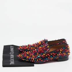 Christian Louboutin Multicolor Patent Dandy Pik Pik Loafers Size 40