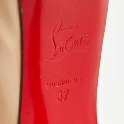 Christian Louboutin Beige Patent Leather Altadama Pumps Size 37
