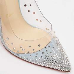 Christian Louboutin Light Blue Patent Leather and PVC Degrastrass Pumps Size 36.5