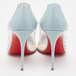 Christian Louboutin Light Blue Patent Leather and PVC Degrastrass Pumps Size 36.5